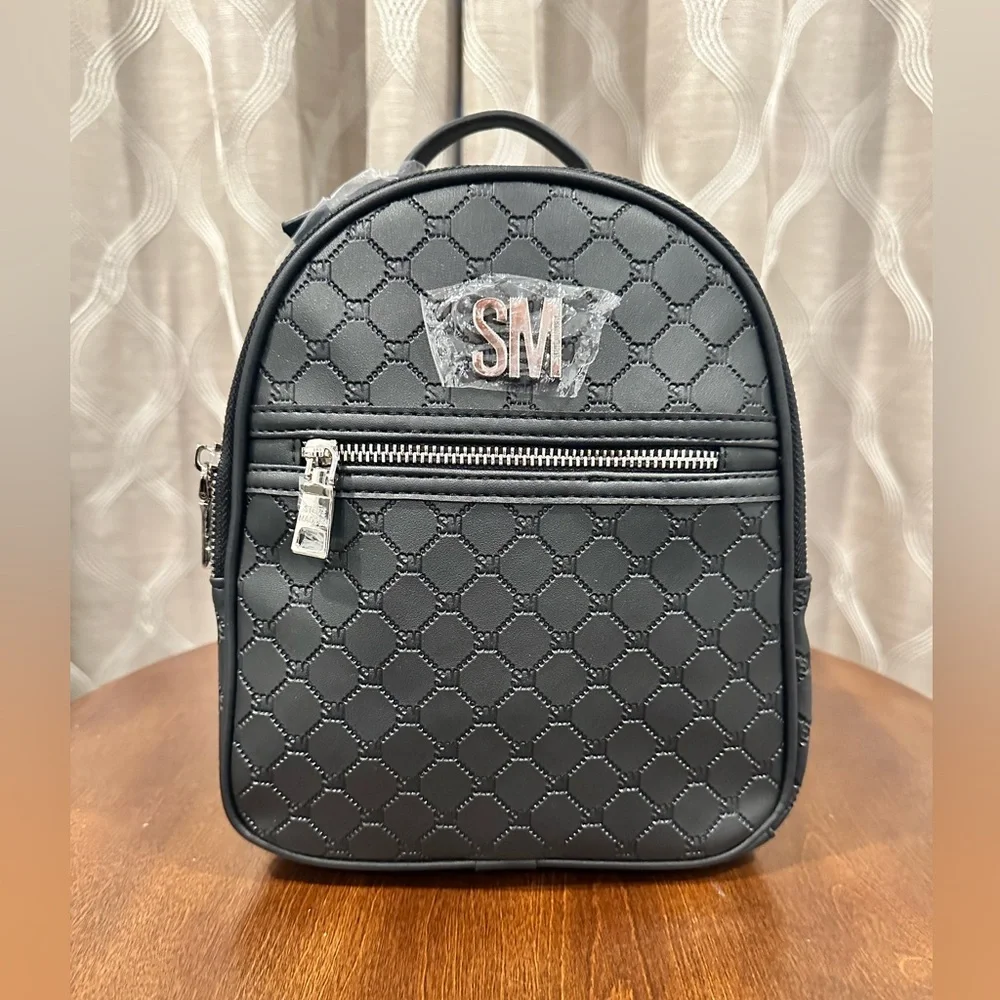 Steve Madden, Black, Faux Leather Backpack - Picture 1 of 11